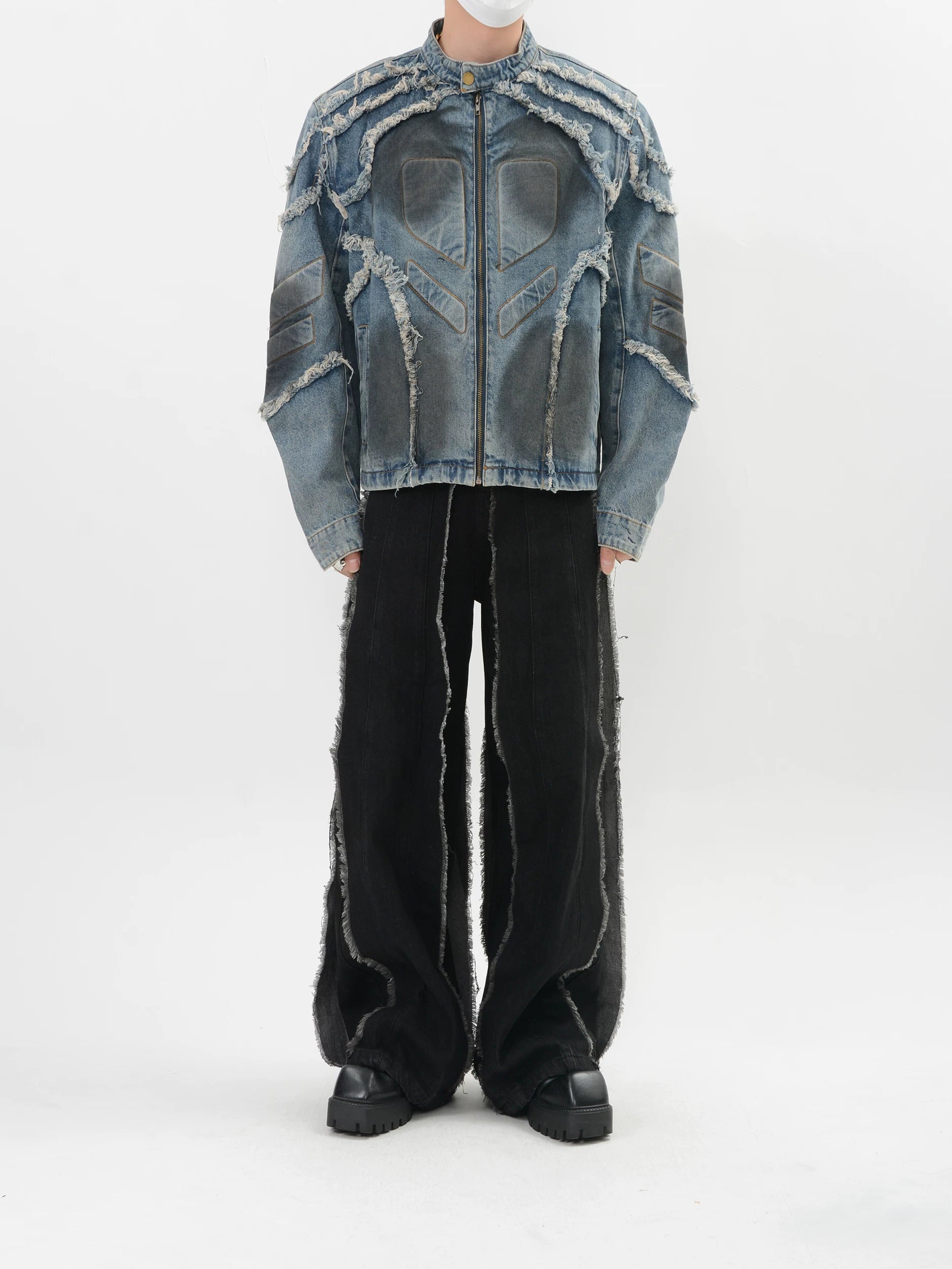 Ember Shard Ruined Denim Jacket
