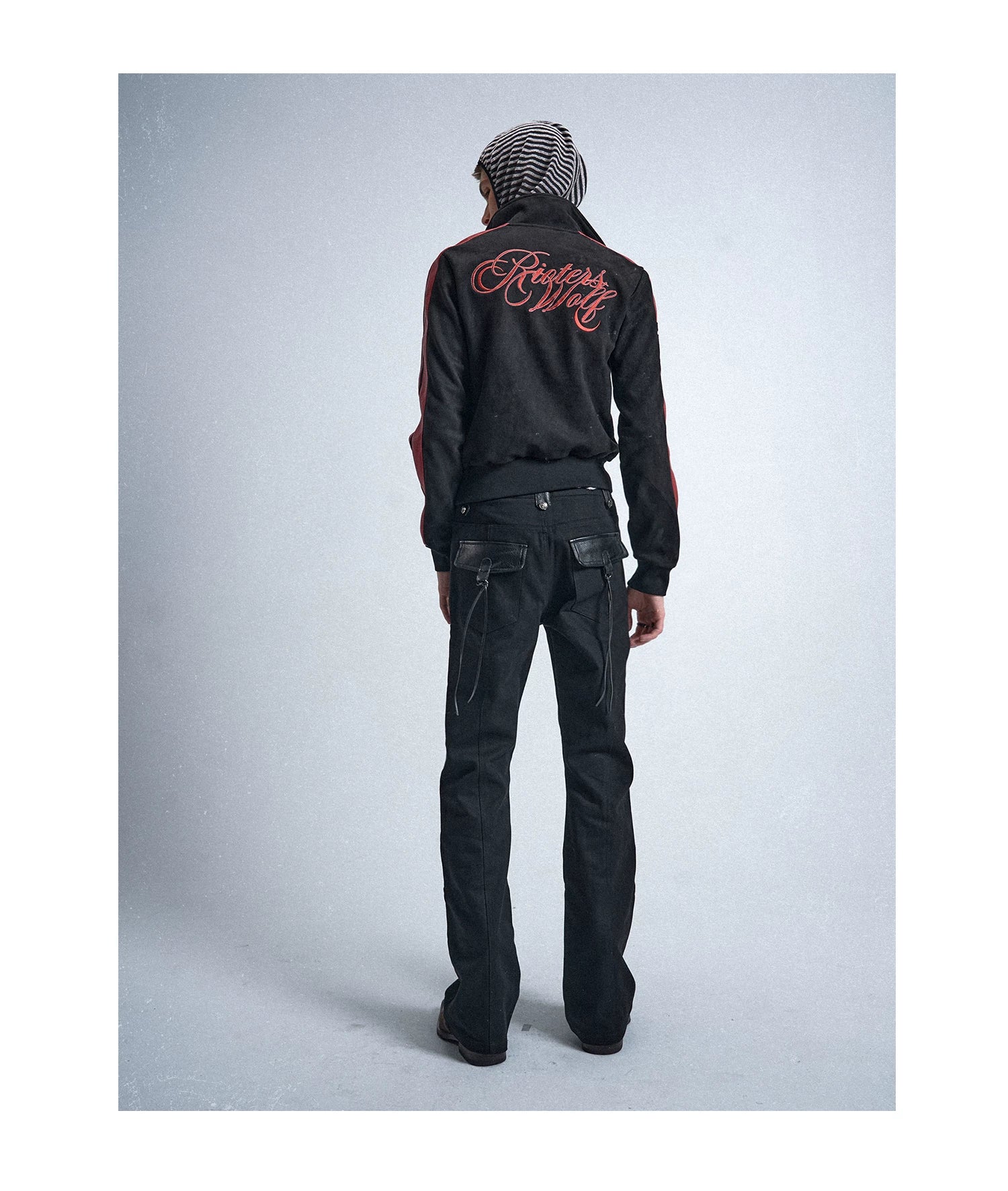 Rude Wolf Bloodstripe Embroidered Track Jacket