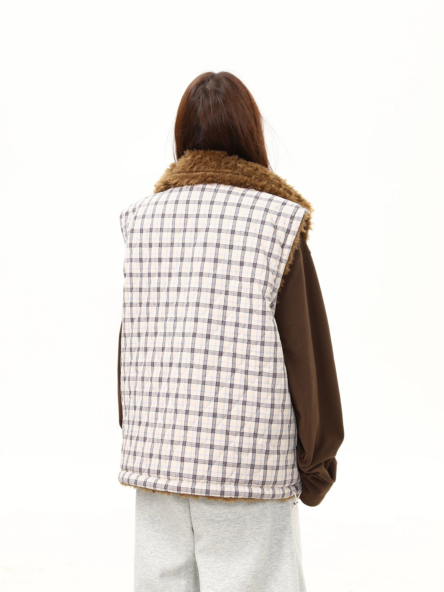 Maple Lodge Check Sherpa Vest