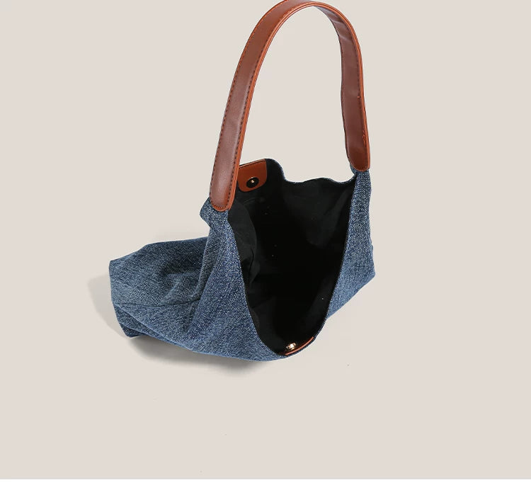 Indigo Linen City Hobo