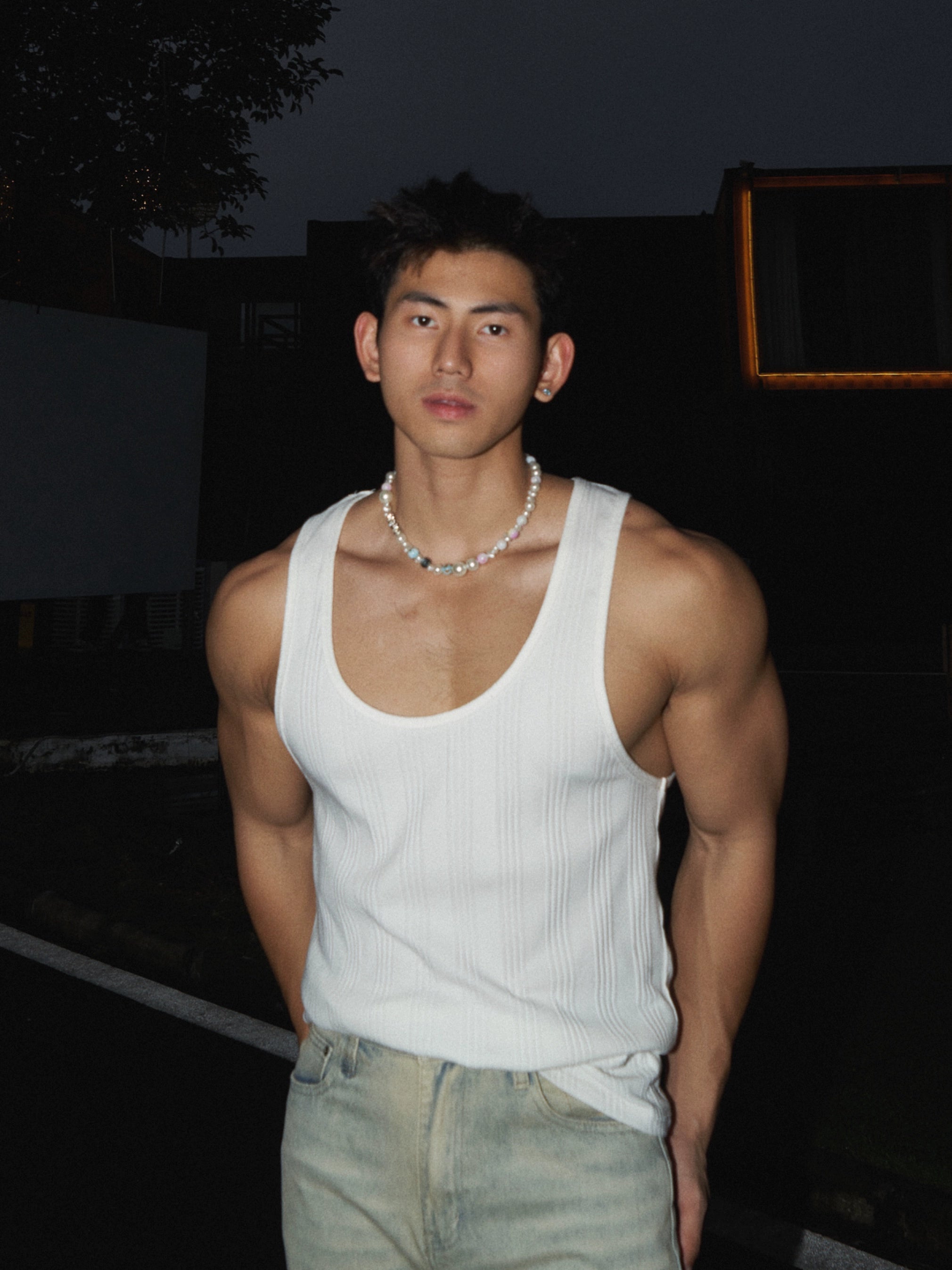 Ribbed Tank Athletic Muscle Top