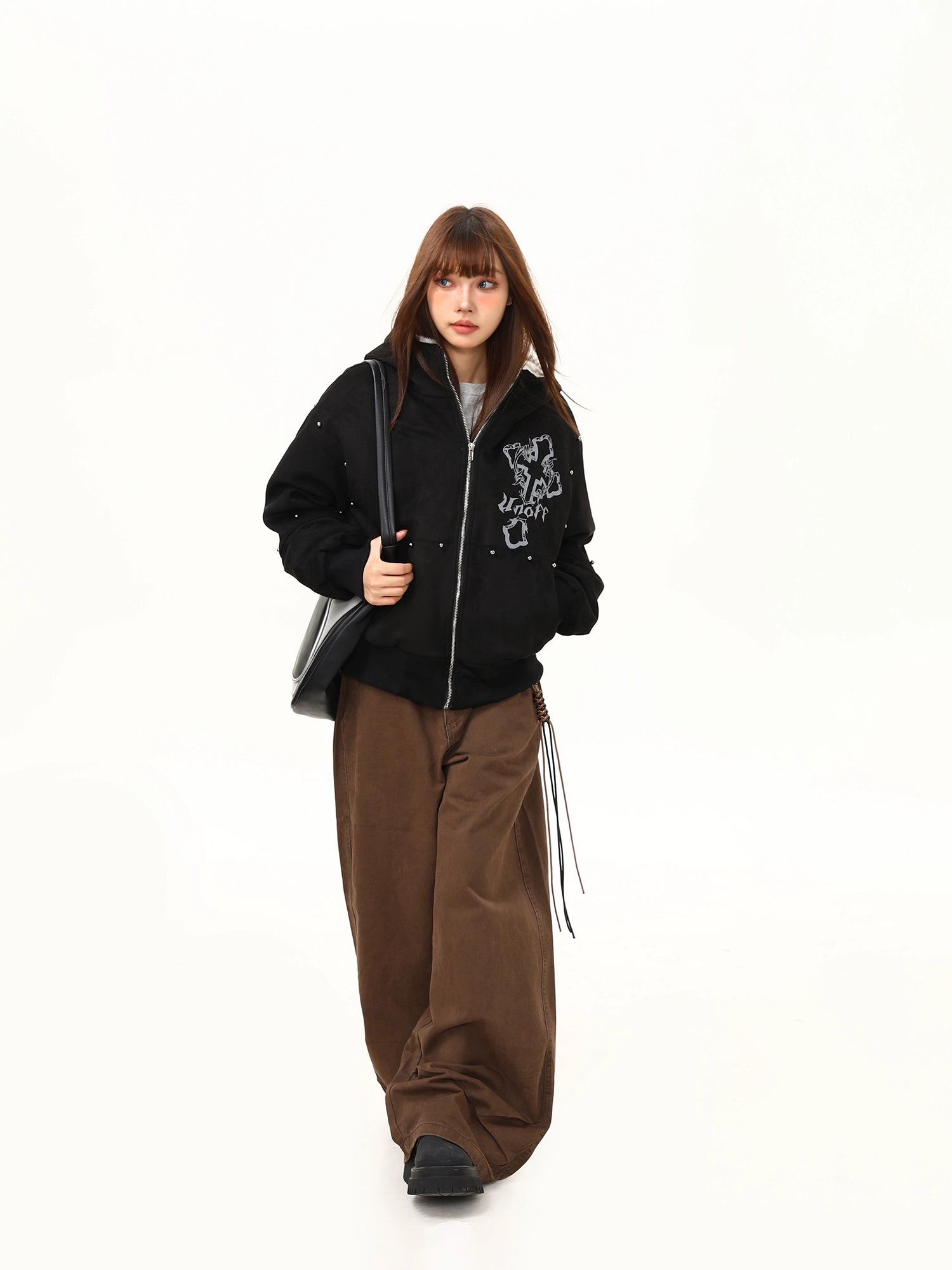 Midnight Howl Furry Ears Hoodie Jacket