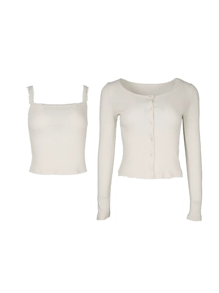 Sunscreen Cardigan with Matching Camisole Top