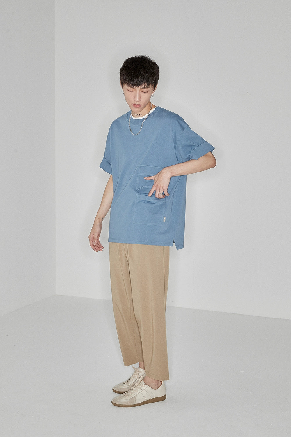 Pantalones de cintura elástica sin costura lateral