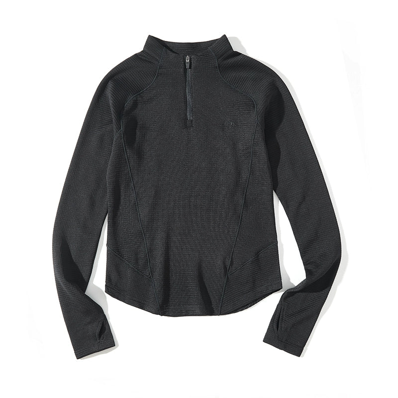 Wool Thermal Stand-Collar T-shirt