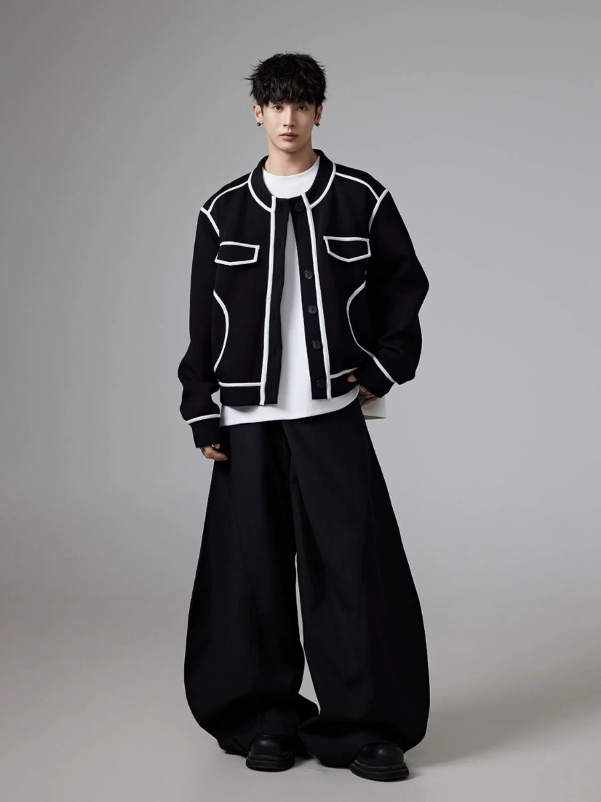 Fold Sculpted Wide Trousers