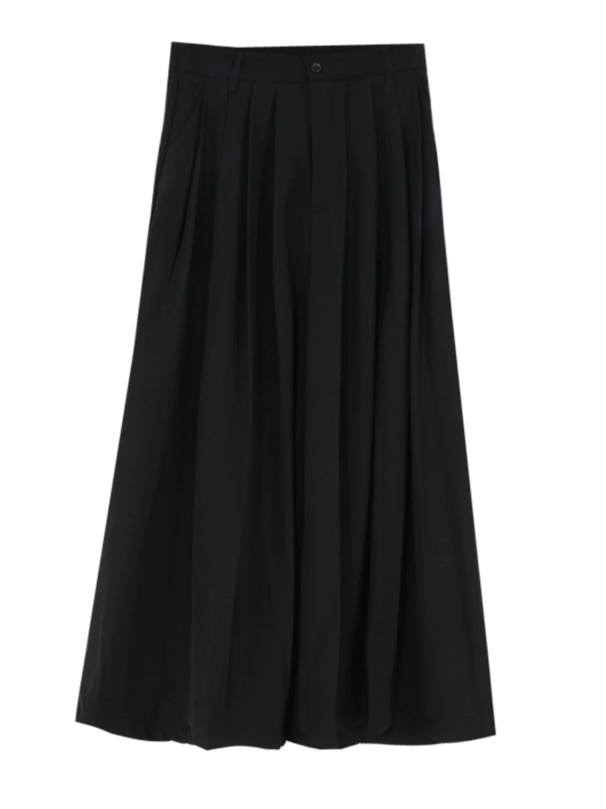 Super Wide-Leg Pleated Black Palazzo Pants