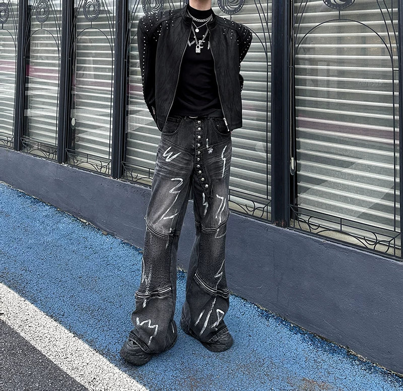 Glyphstorm Warp Stitch Flare Jeans