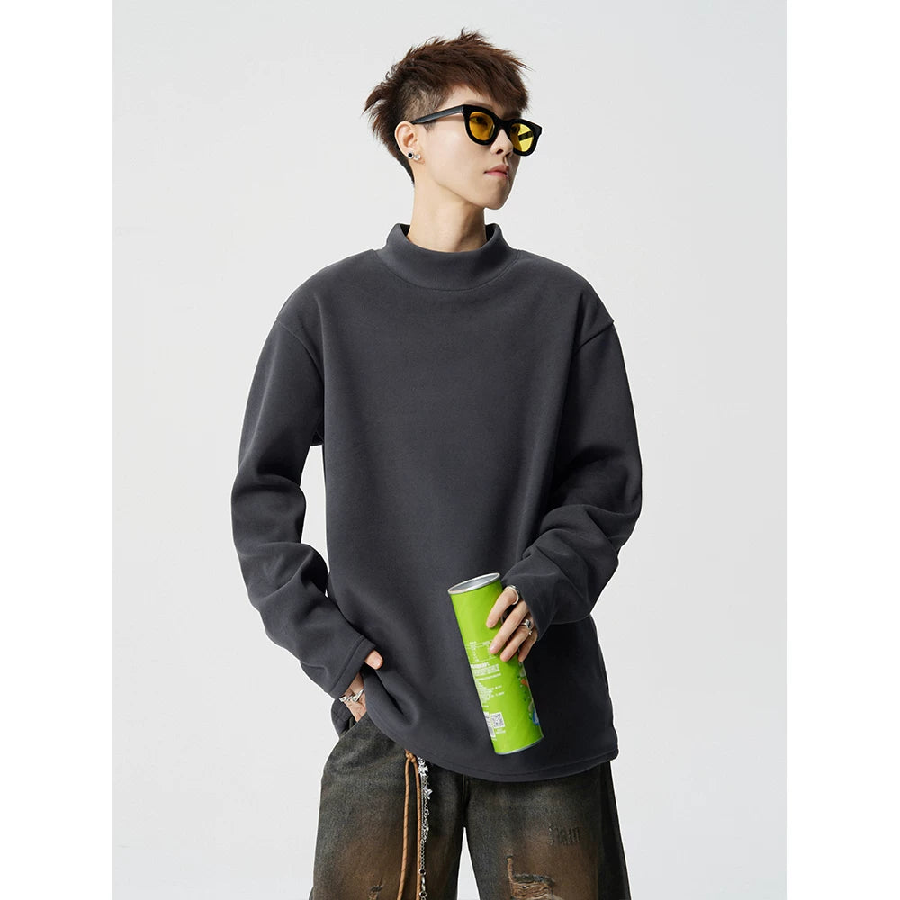 Circuit Fleece Boxy Mockneck Top