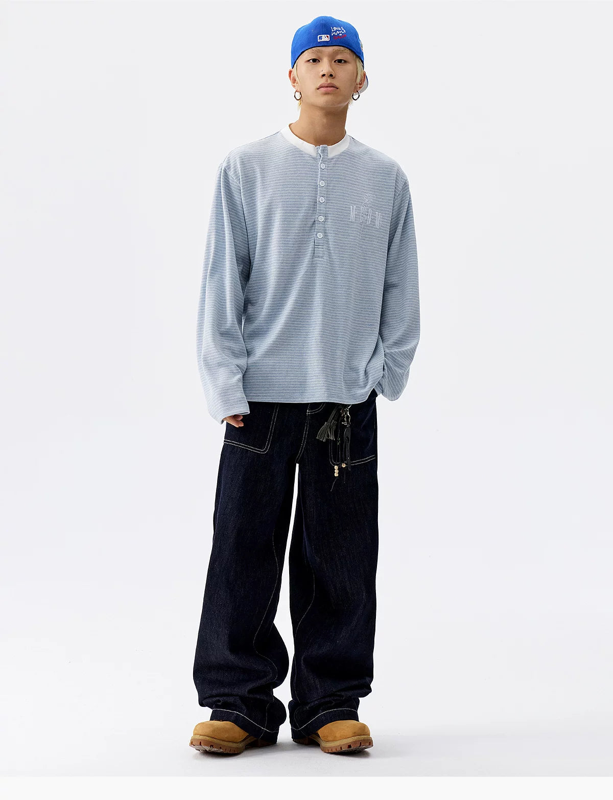 Striped Whisper Henley Long-Sleeve