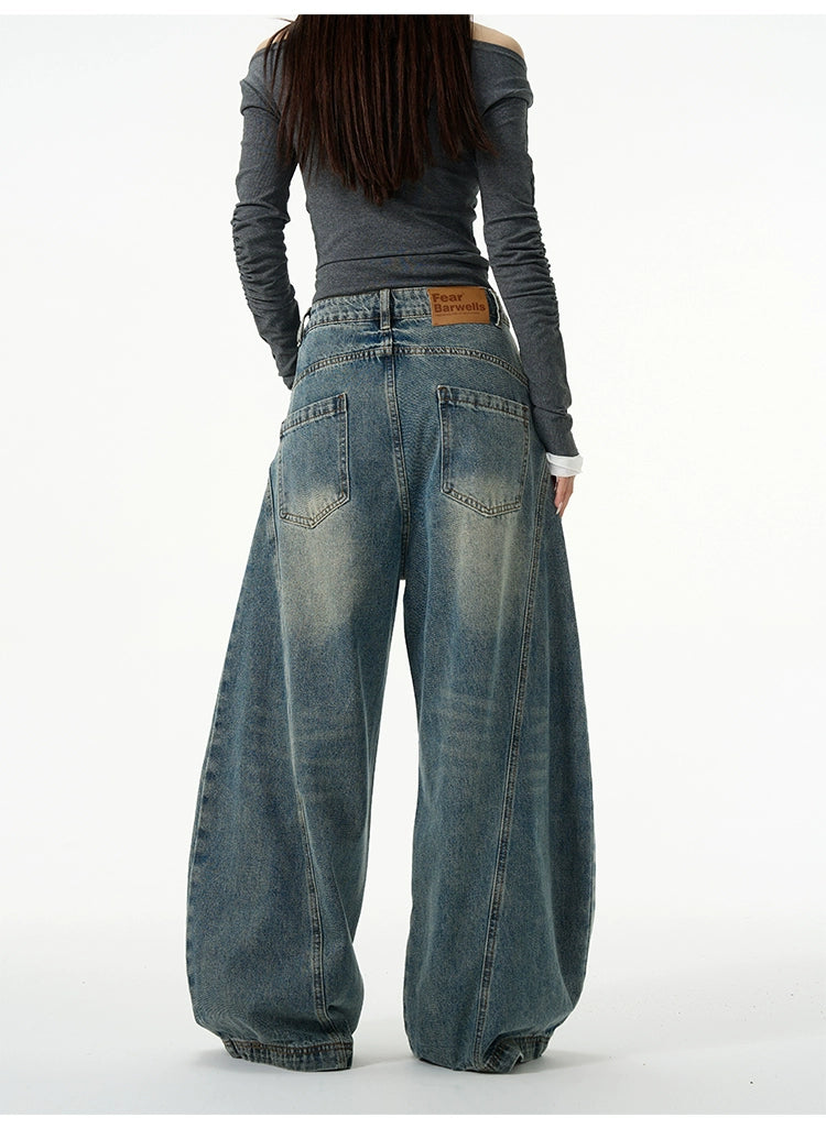 Ultra Wide-Leg Balloon Jeans