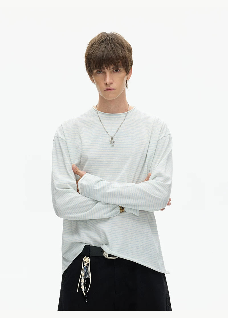 Tidal Stripe Layered Long Sleeve Tee