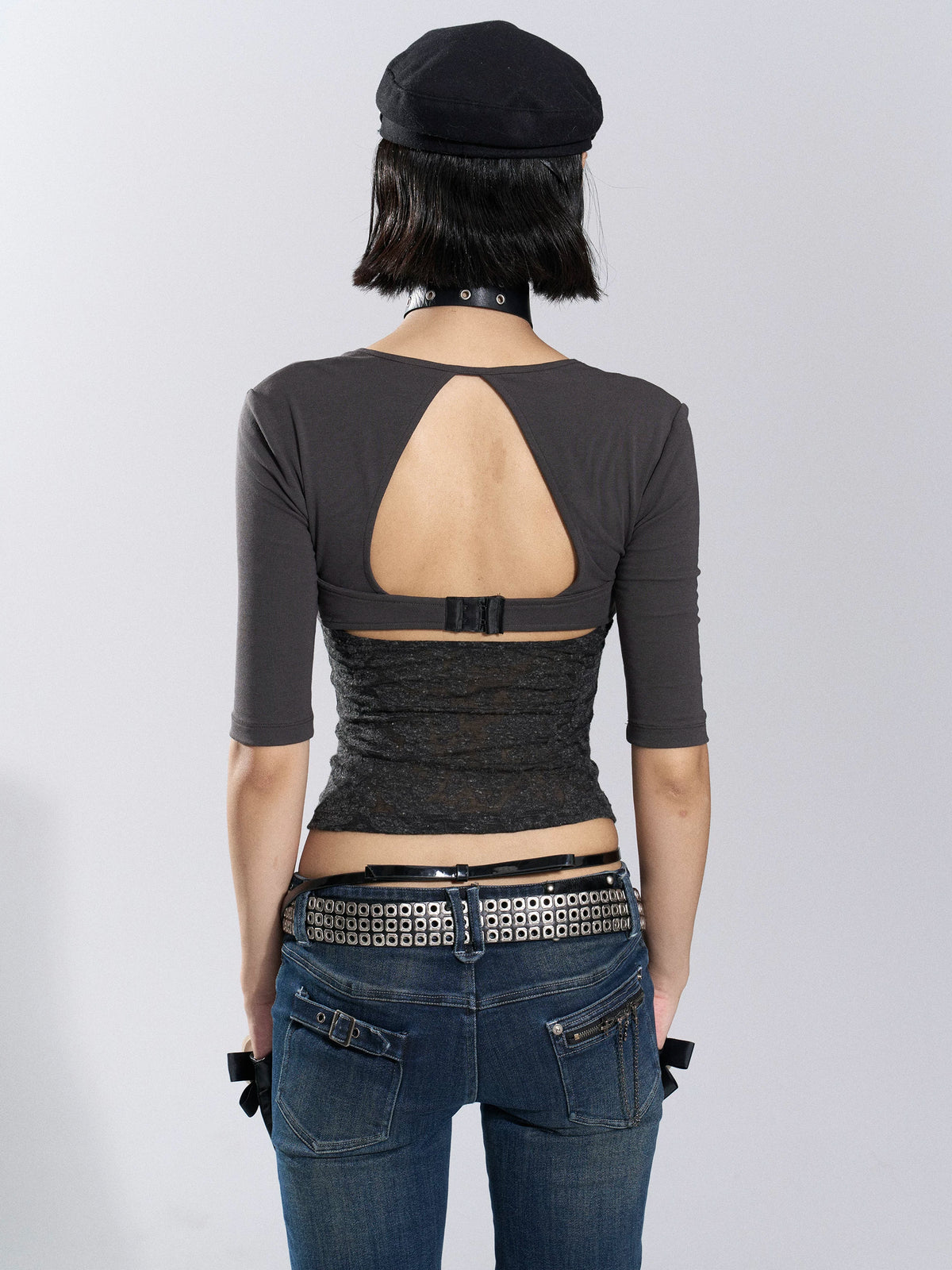 Vesper Buckle Lace Corset Top