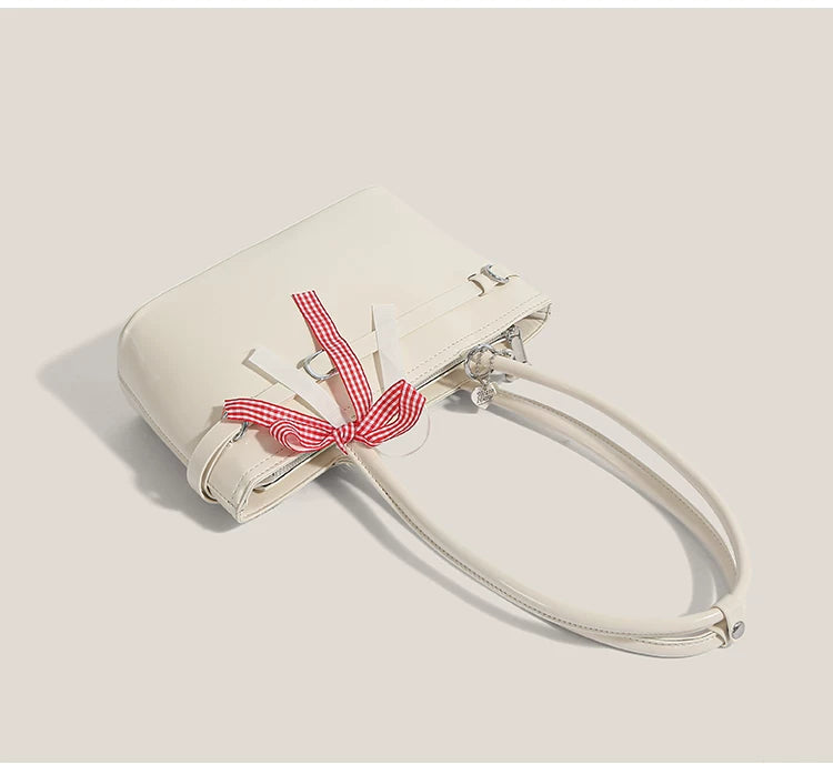 Cherry Picnic Ribbon Baguette Bag