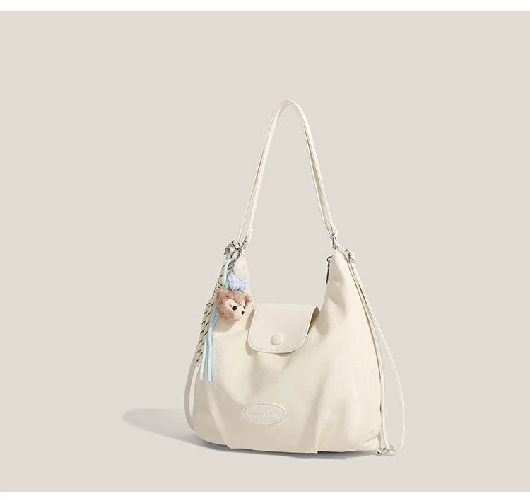 Milky Way Teddy Charm Hobo Tote