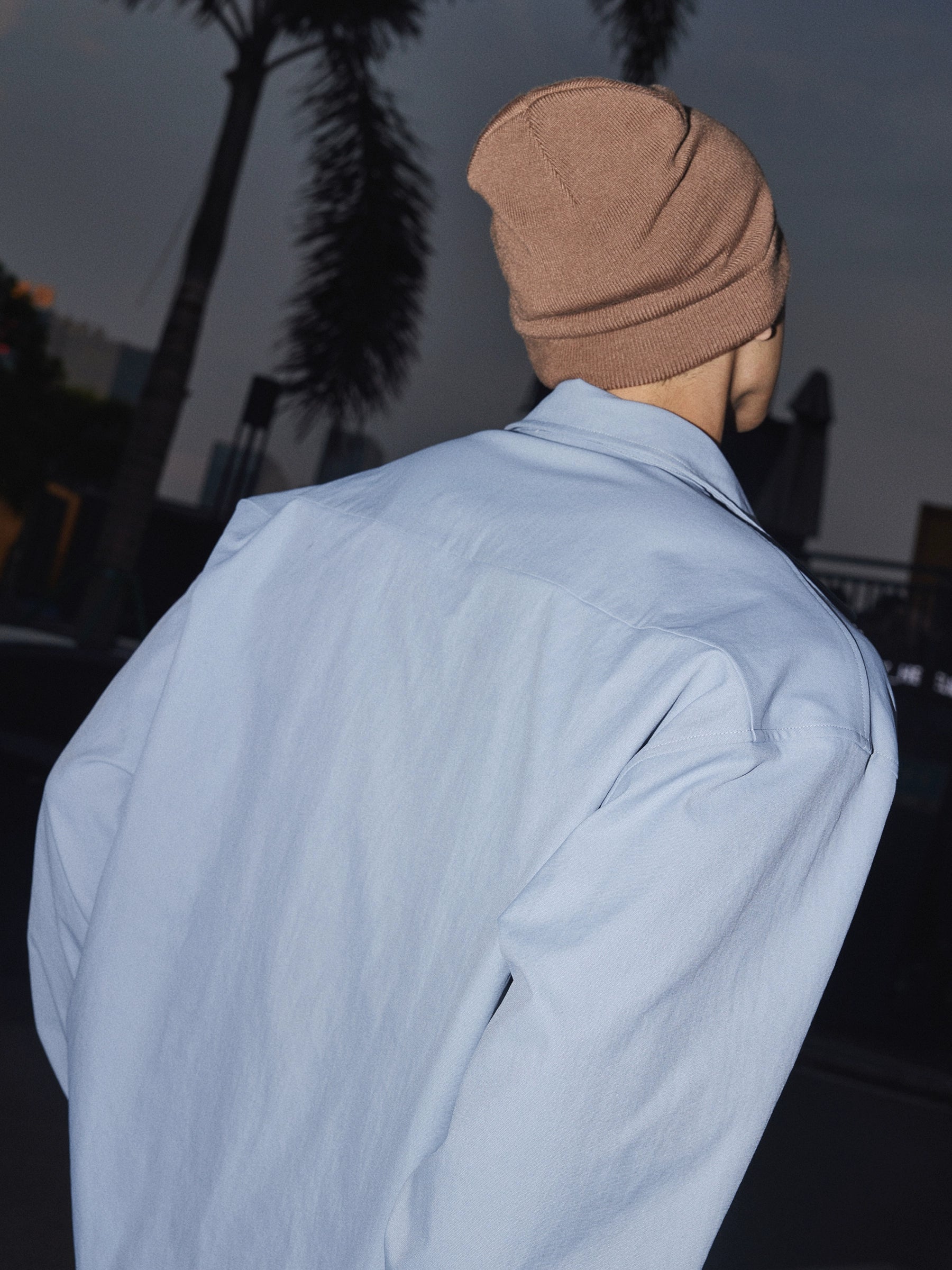 Embroidered Pastel Blue Shirt Set
