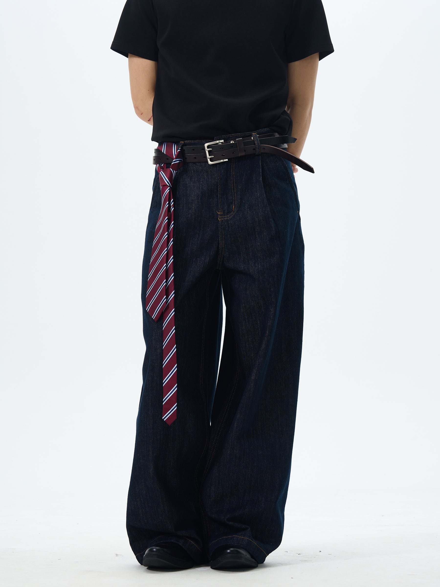 Dark Indigo Wide Leg Skater Jeans