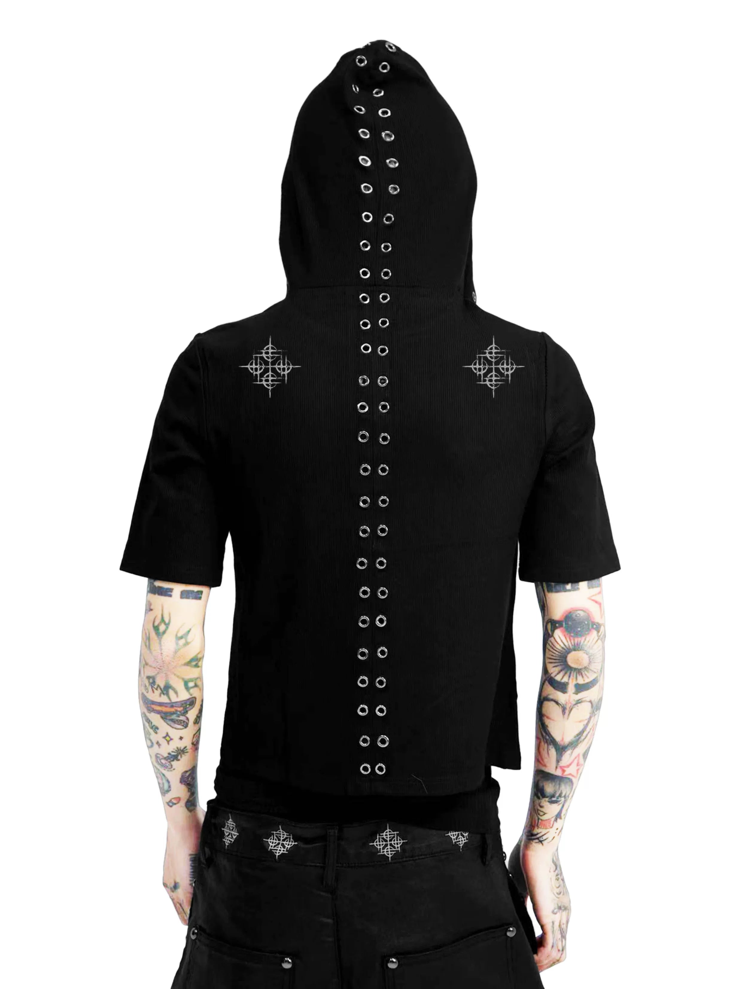 Midnight Rivet Shadow Hoodie Tee