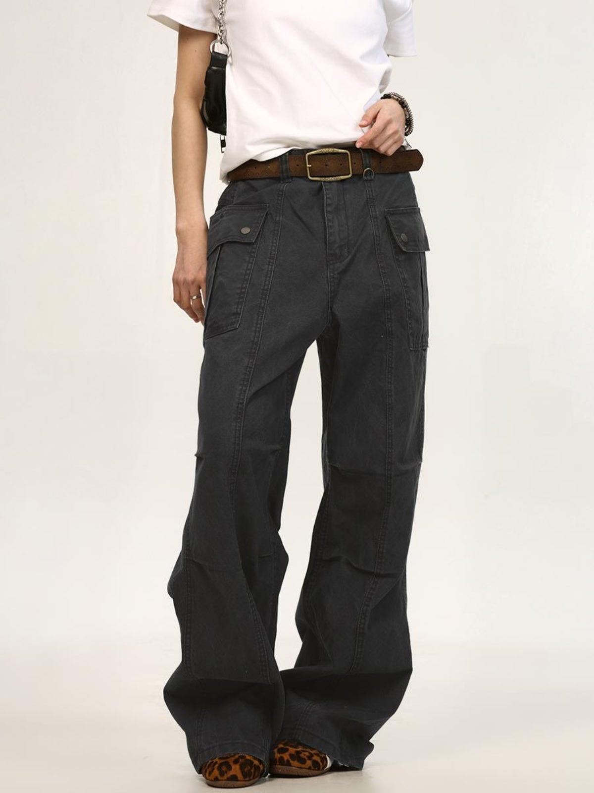 Relaxed Canvas Cargo Pants