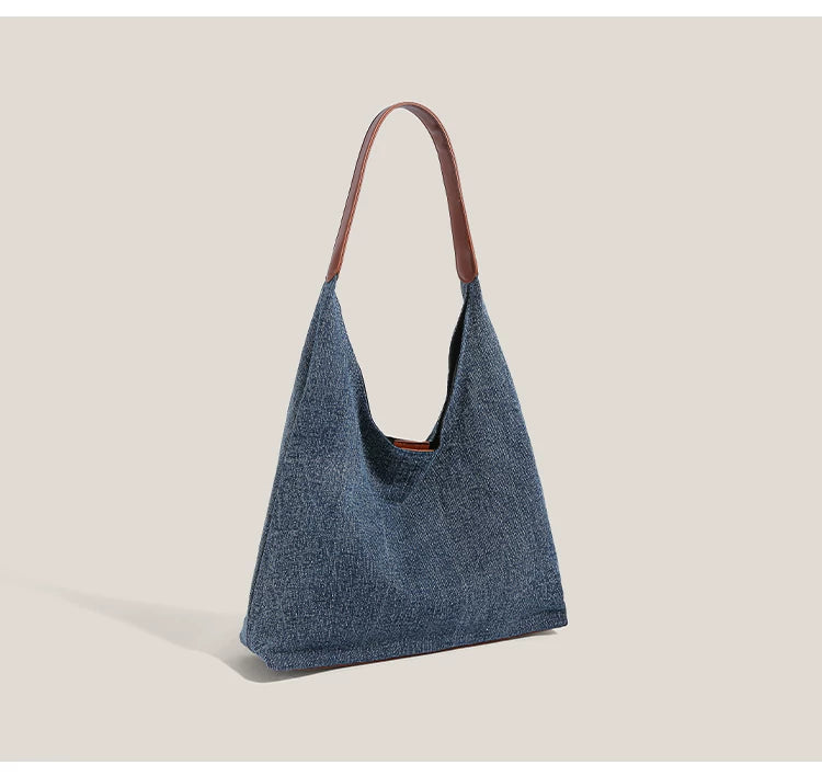 Indigo Linen City Hobo