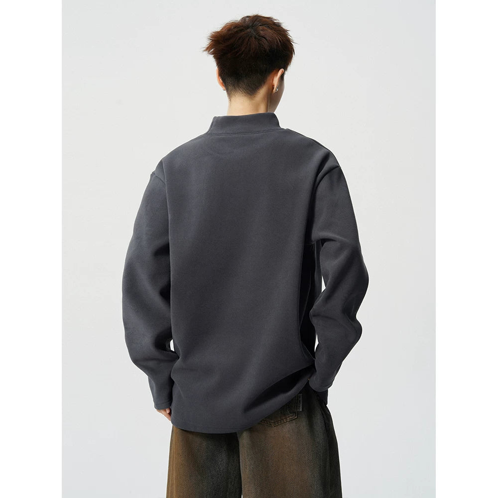 Circuit Fleece Boxy Mockneck Top