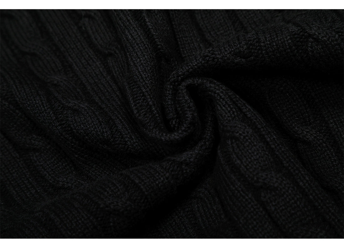 Noir Knit Zip Hoodie