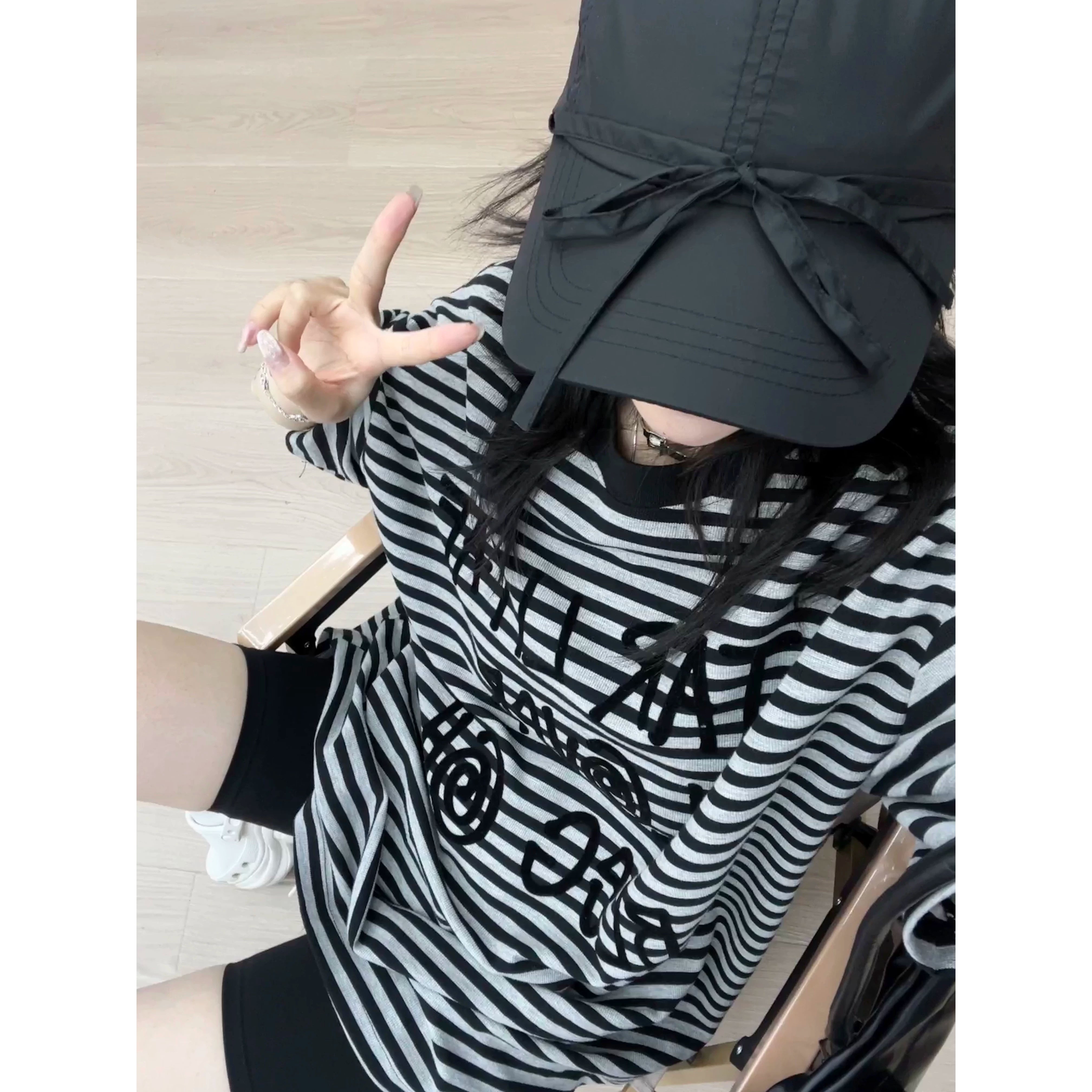 Mono Scribble Stripe Tee