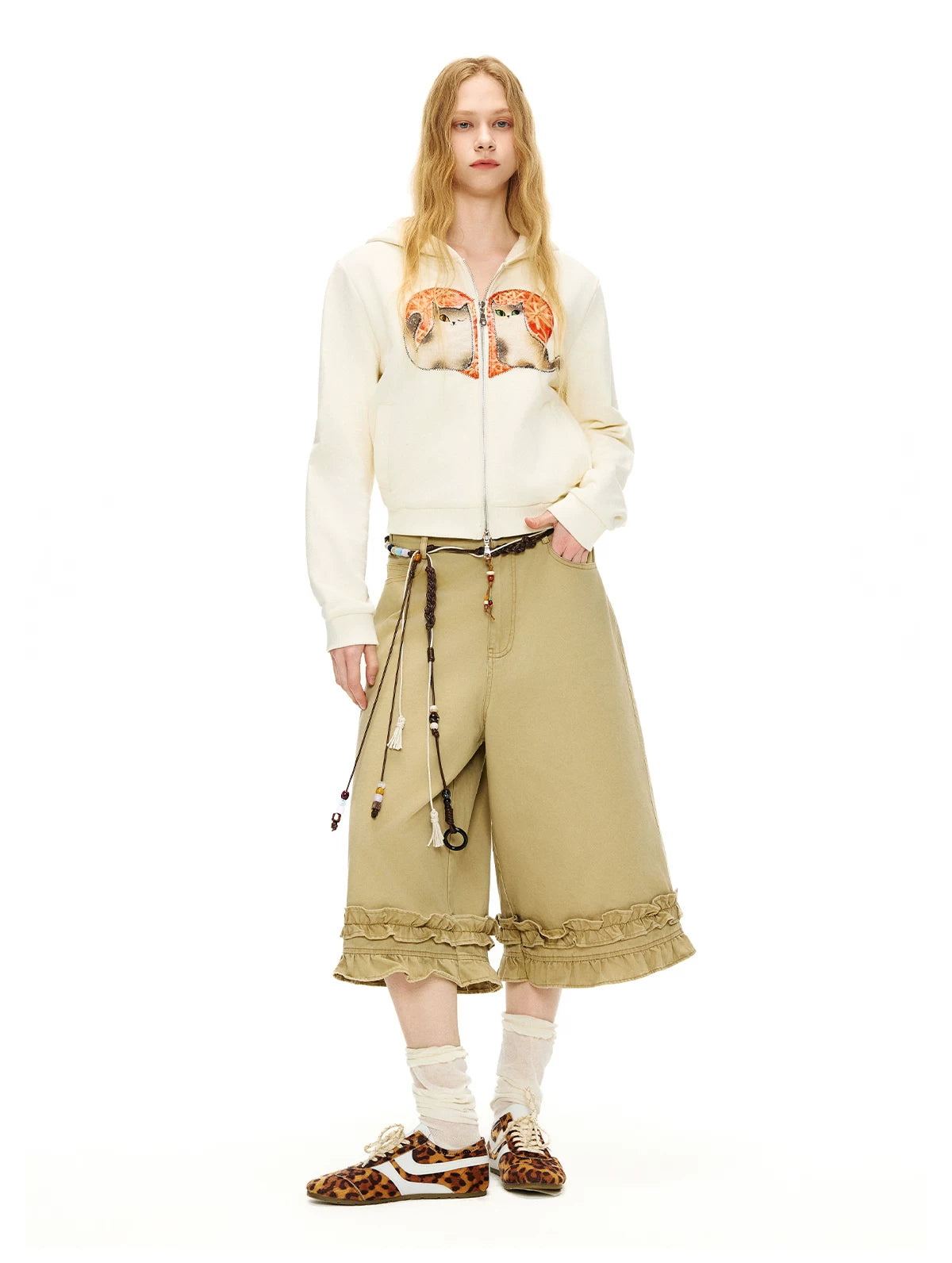Playground Poet Ruffle Hem Culottes