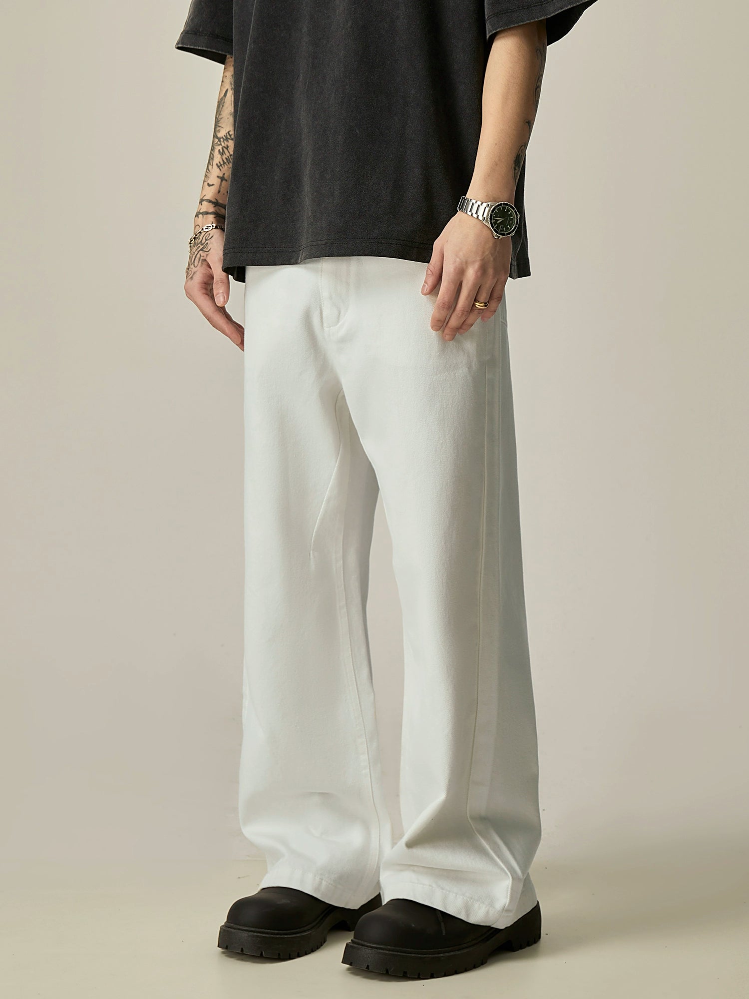 Ivory Current Ultra-Wide Jeans