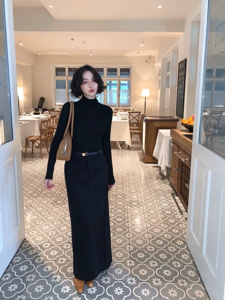 Luxury High-Waisted Maxi Skirt