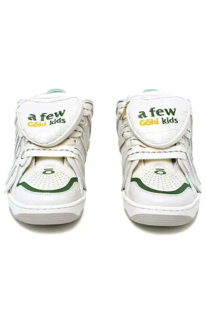 High-Top Sneakers White Green