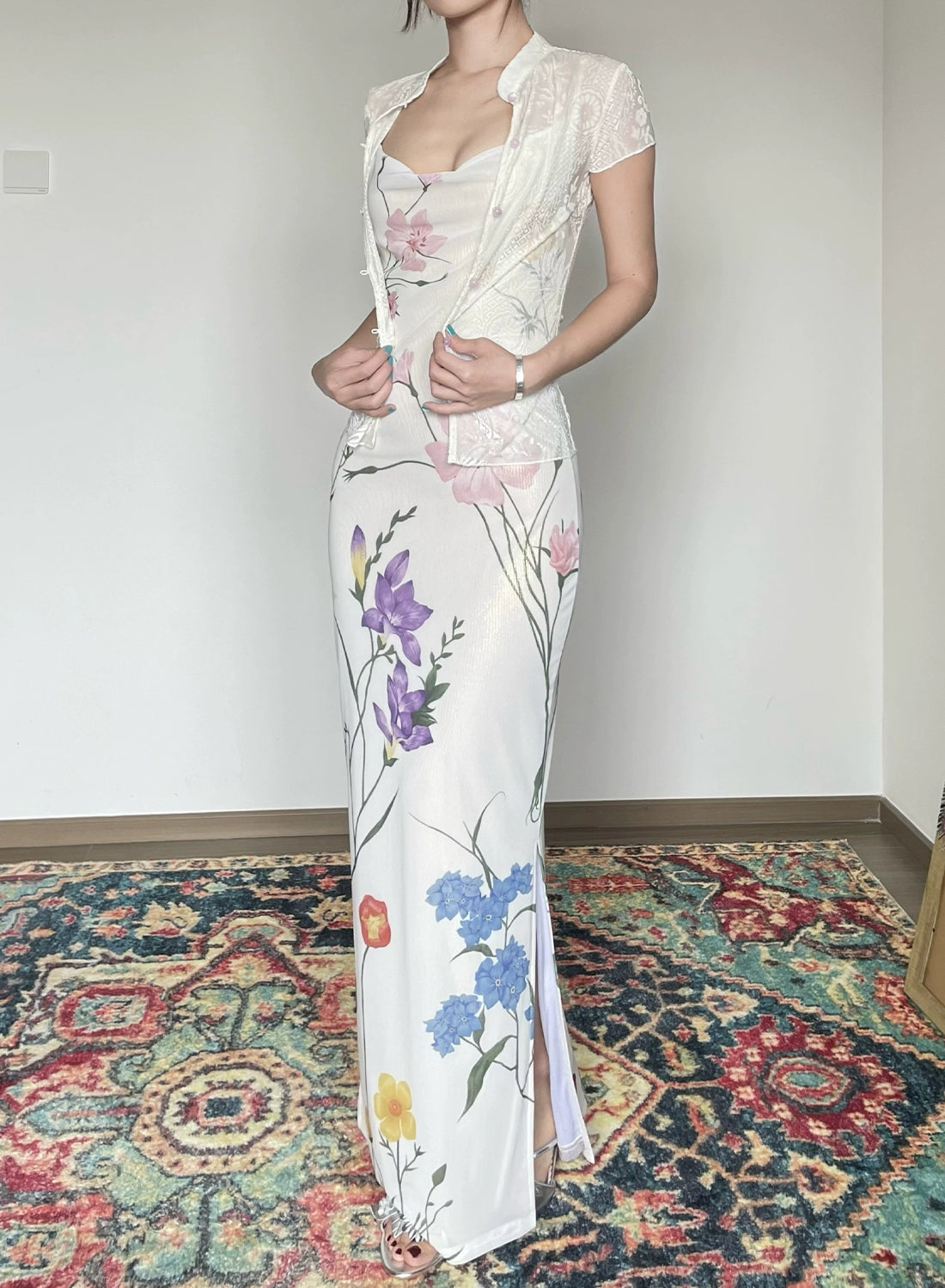 Lace Cheongsam Top