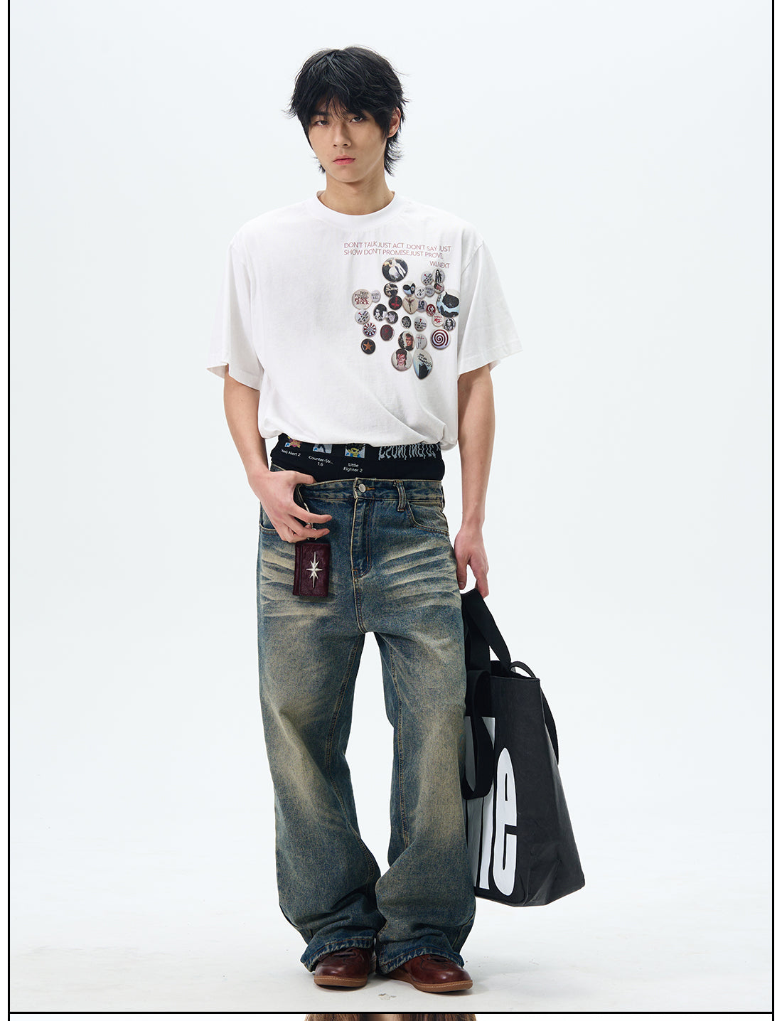Vintage Wash Baggy Jeans