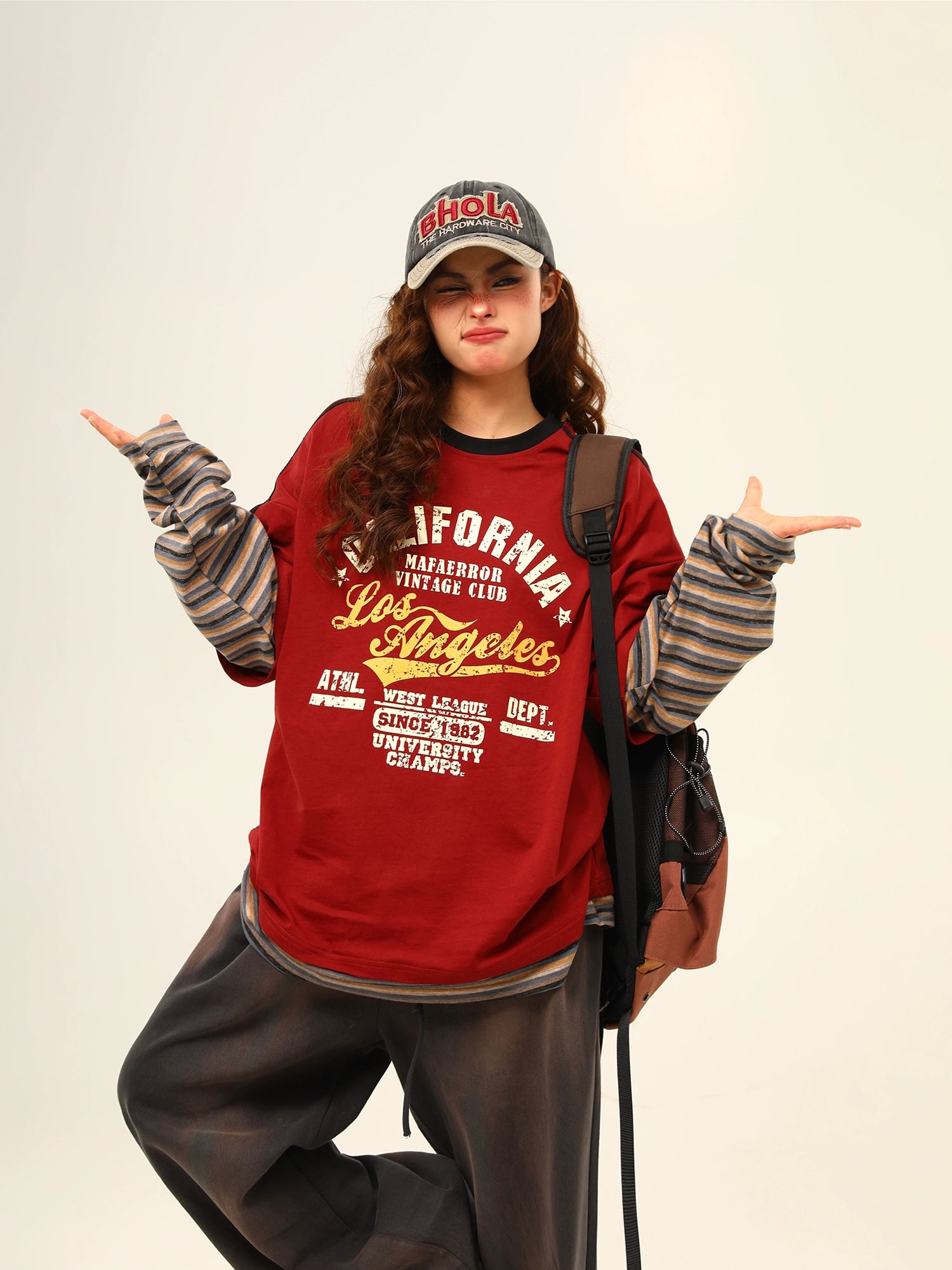 Retro Varsity Layered Street Tee