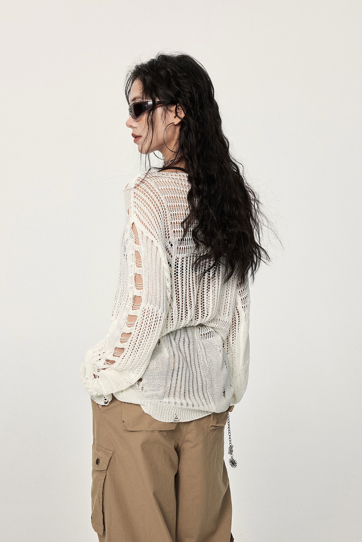 Distressed Crochet Sweater