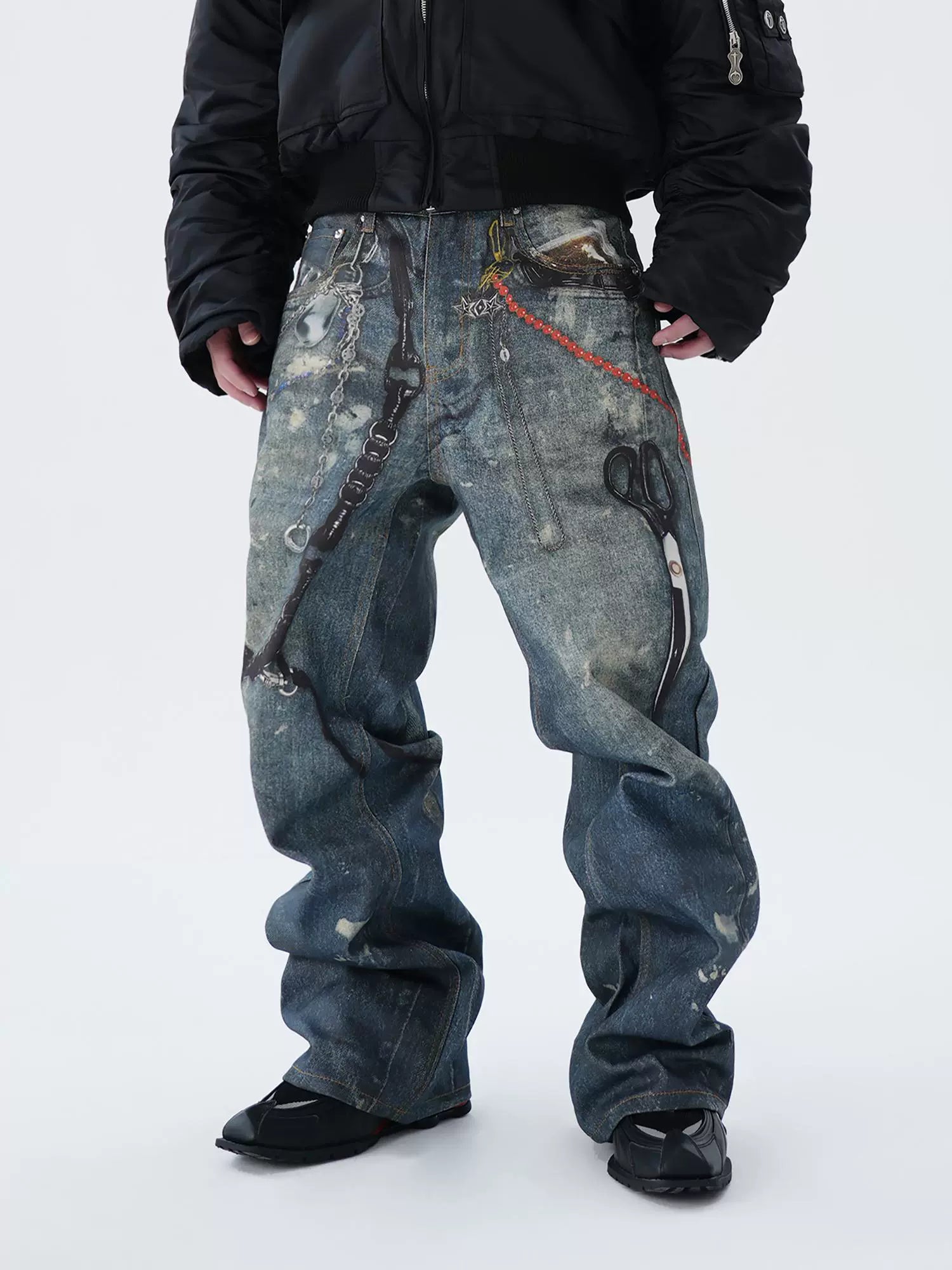 Artisan Print Statement Denim Jeans