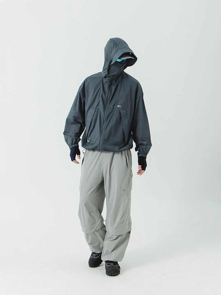 UV-Protective Hooded Windbreaker