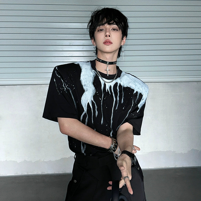 Drip Print Oversized T-Shirt