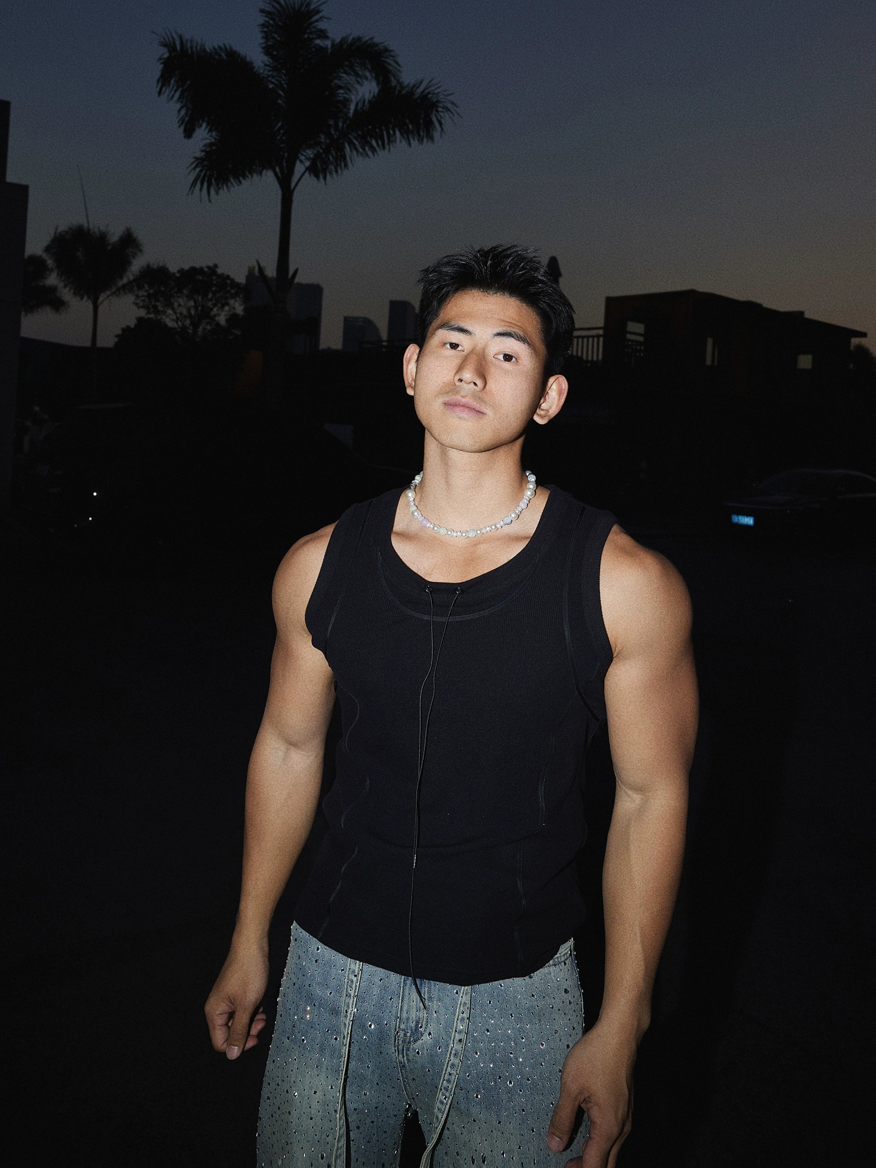 Drawstring Muscle Tank Top