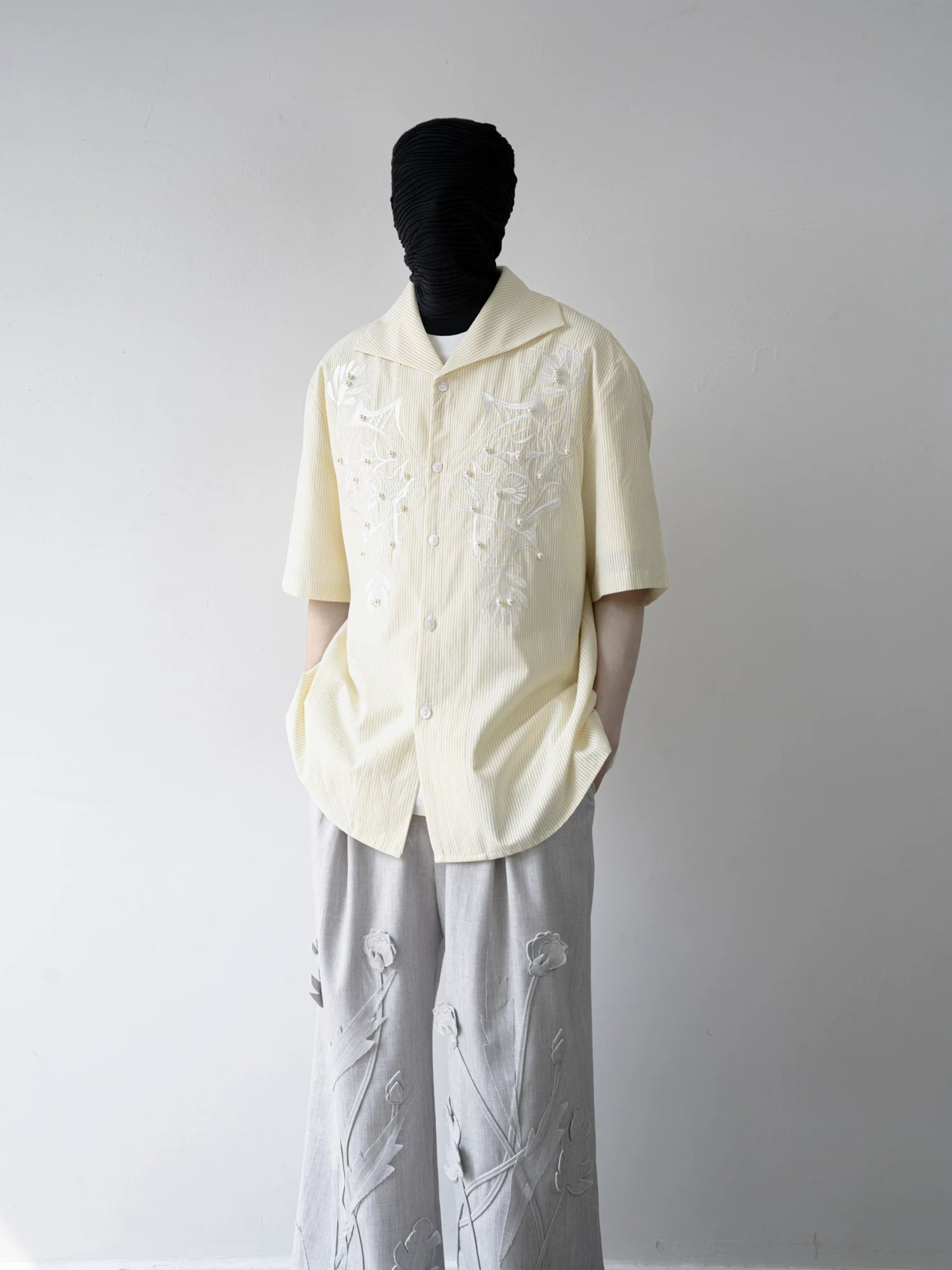 Lemon Veil Embroider Camp Shirt