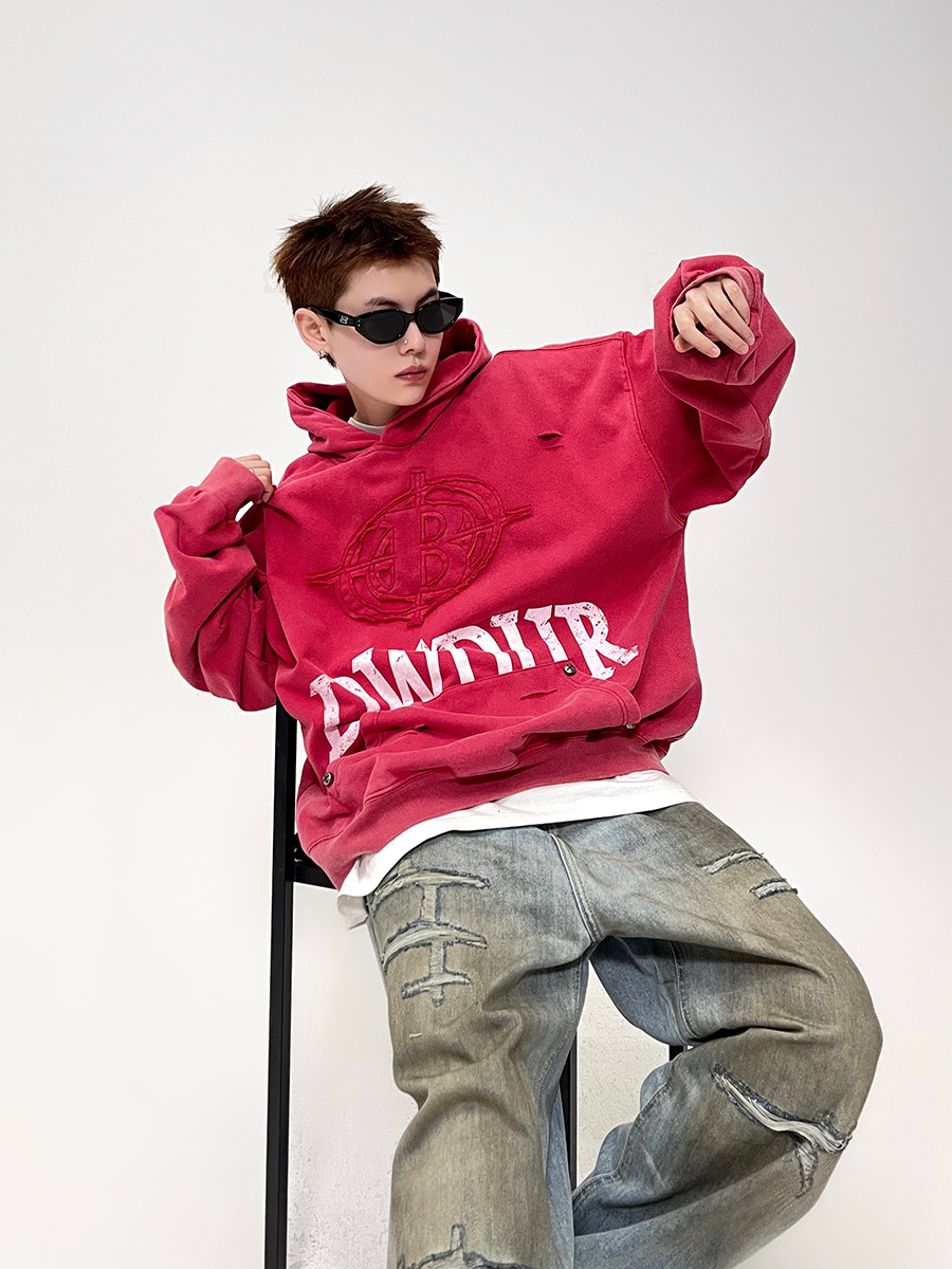 Emblem Oversize Badge Hoodie