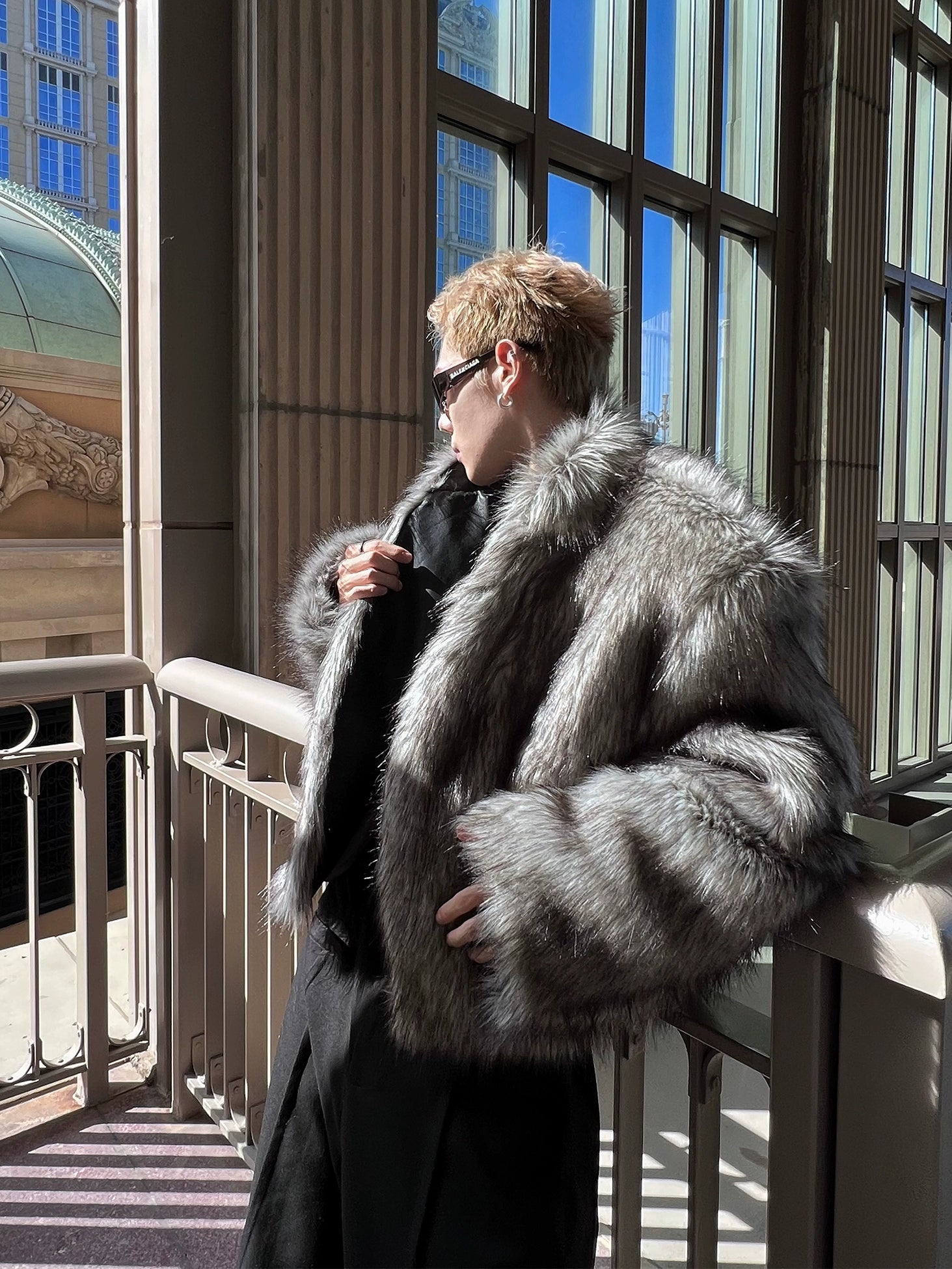 Cropped Faux Fur Jacket