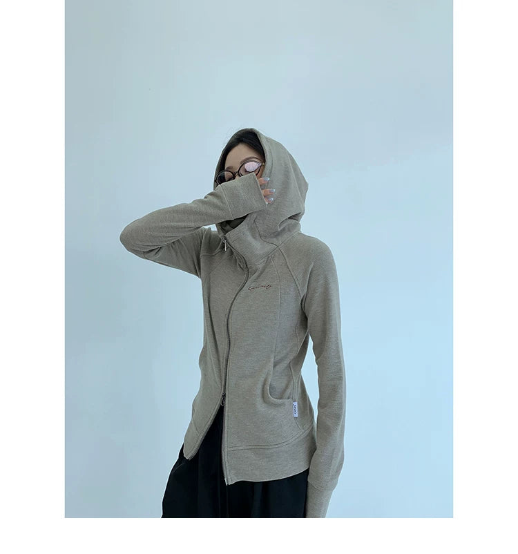 Mushroom Script Zip Hoodie