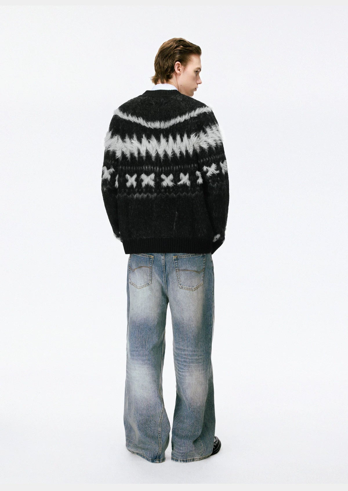 Nordic Frost Zip Knit Cardigan