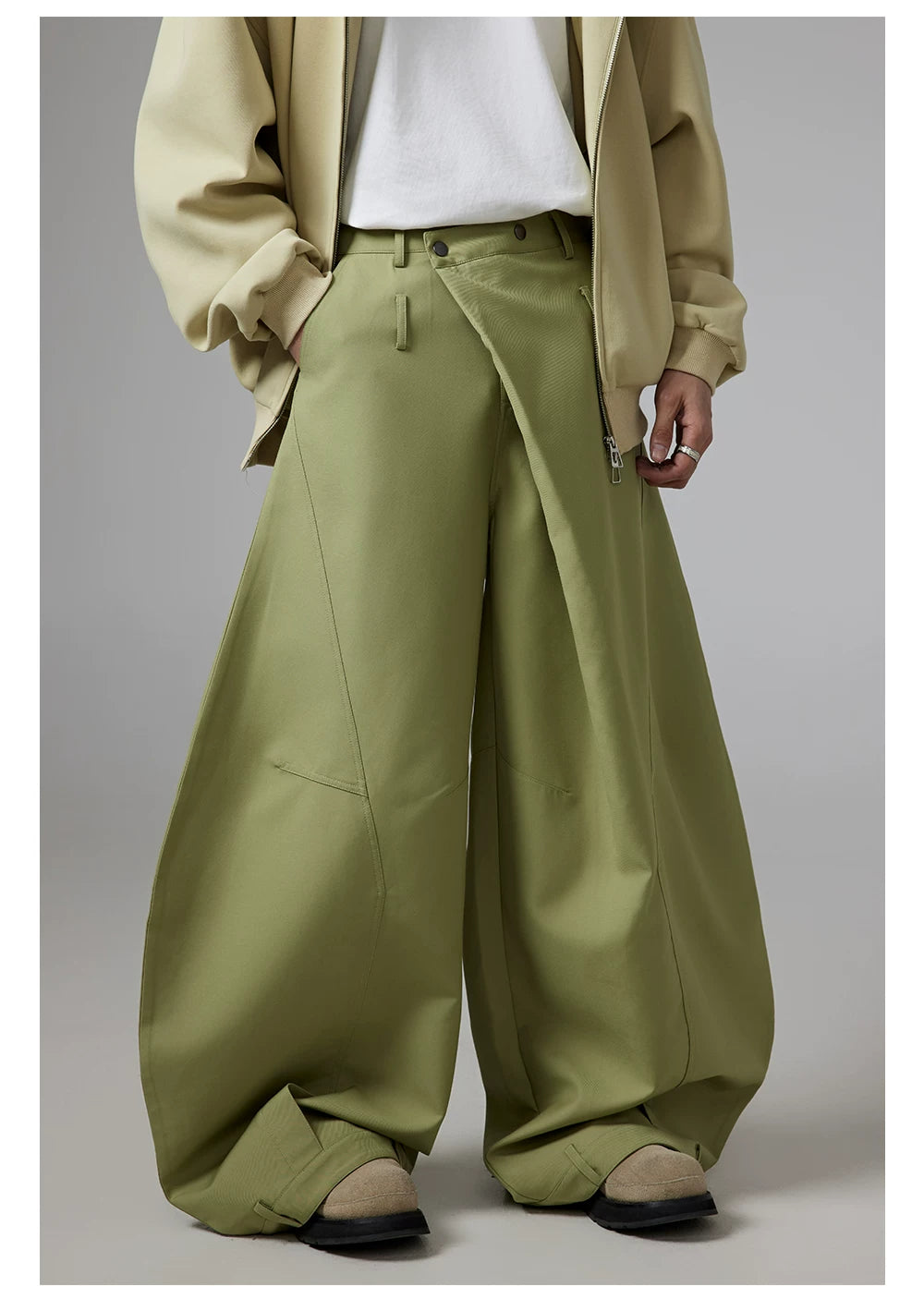 Fold Sculpted Wide Trousers