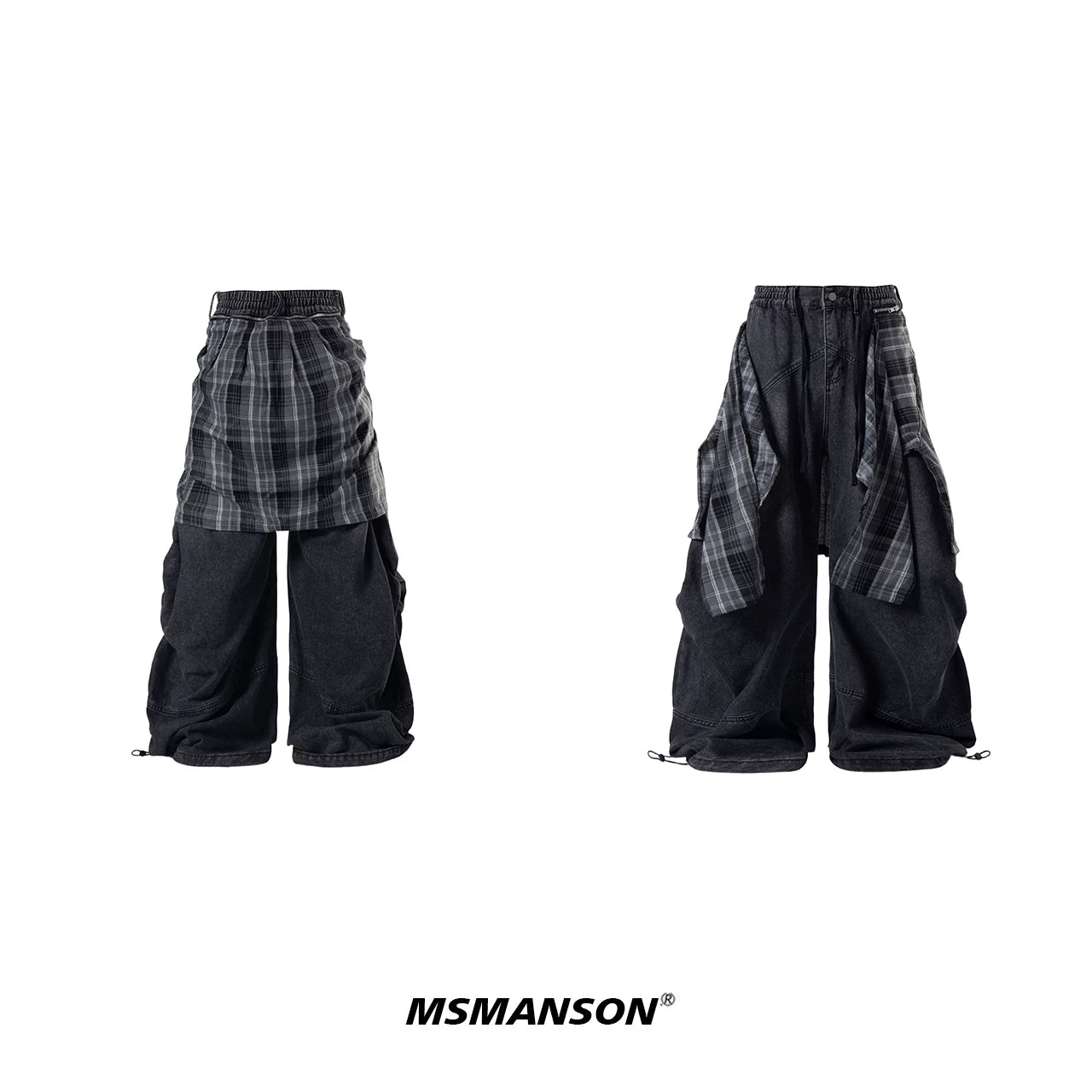 Plaid Drift Balloon Jeans