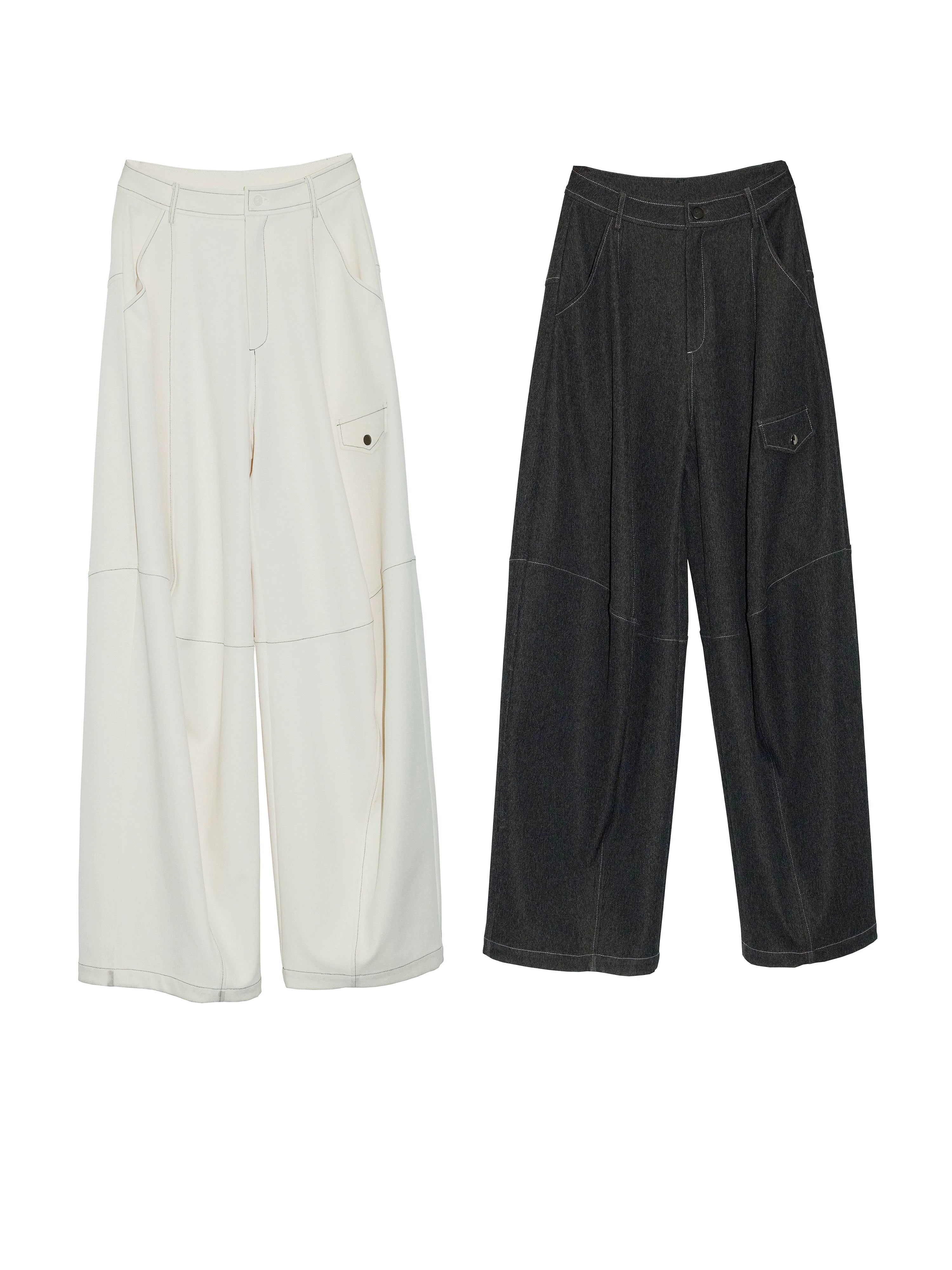 Contrast Stitch Urban Cargo Trousers