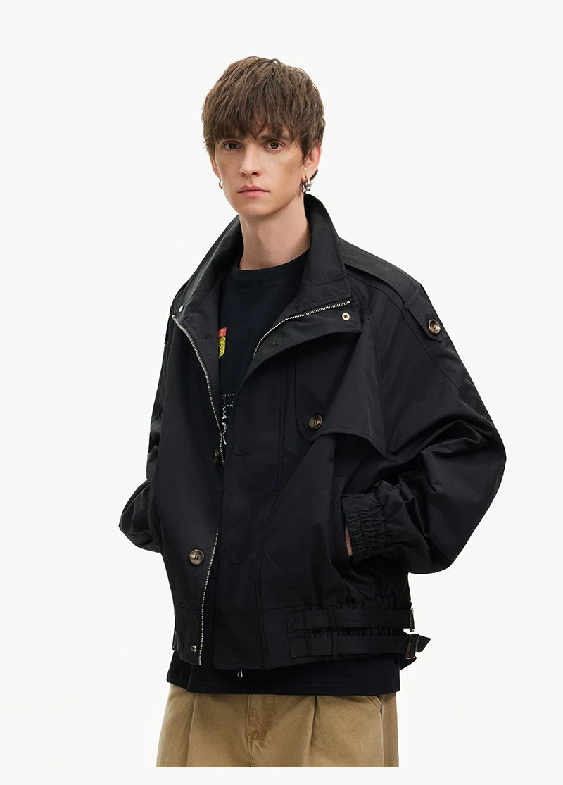 Cinch-Hem Windbreaker Jacket