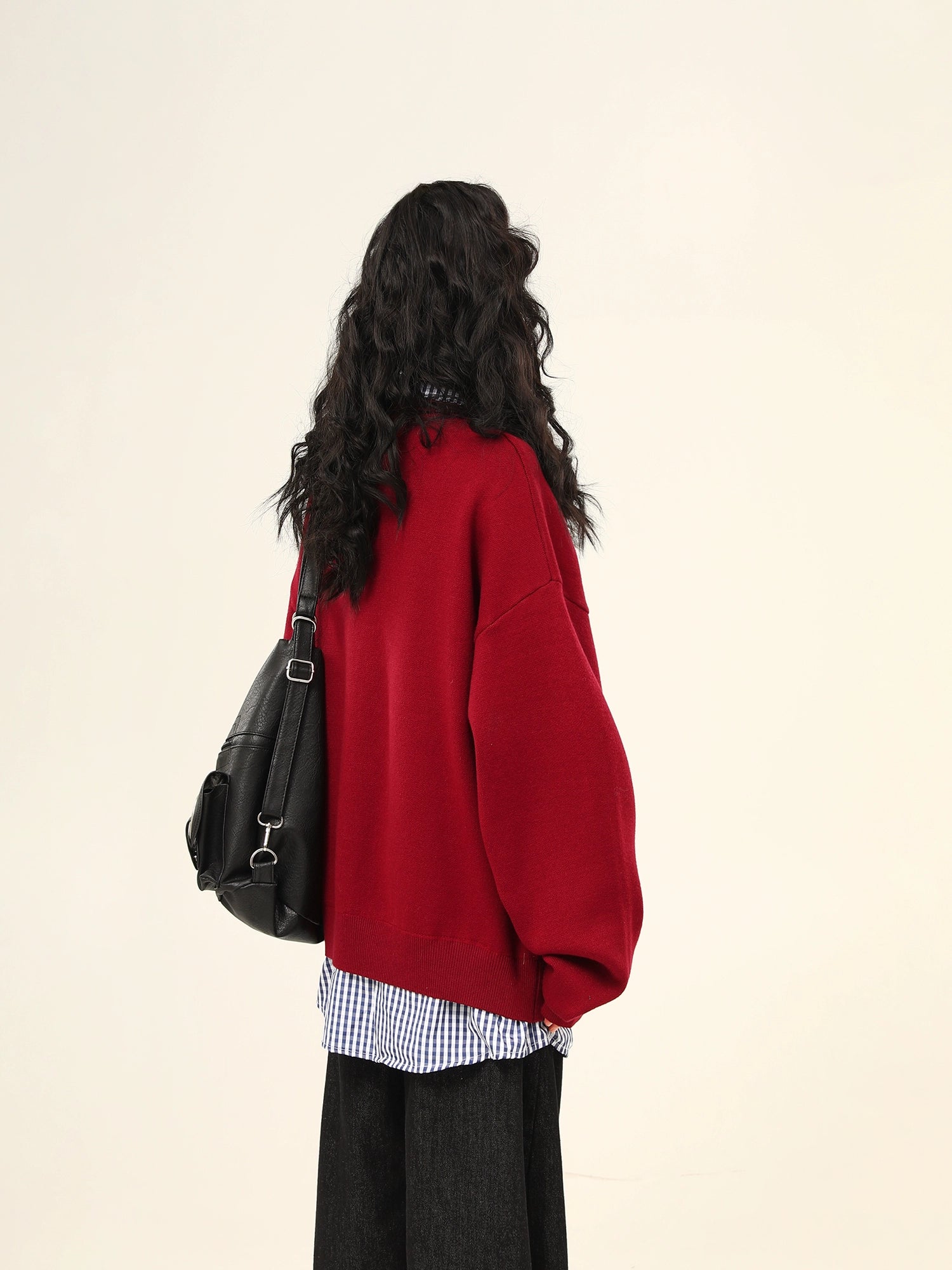 Cloudy Day Oversized Polo Sweater