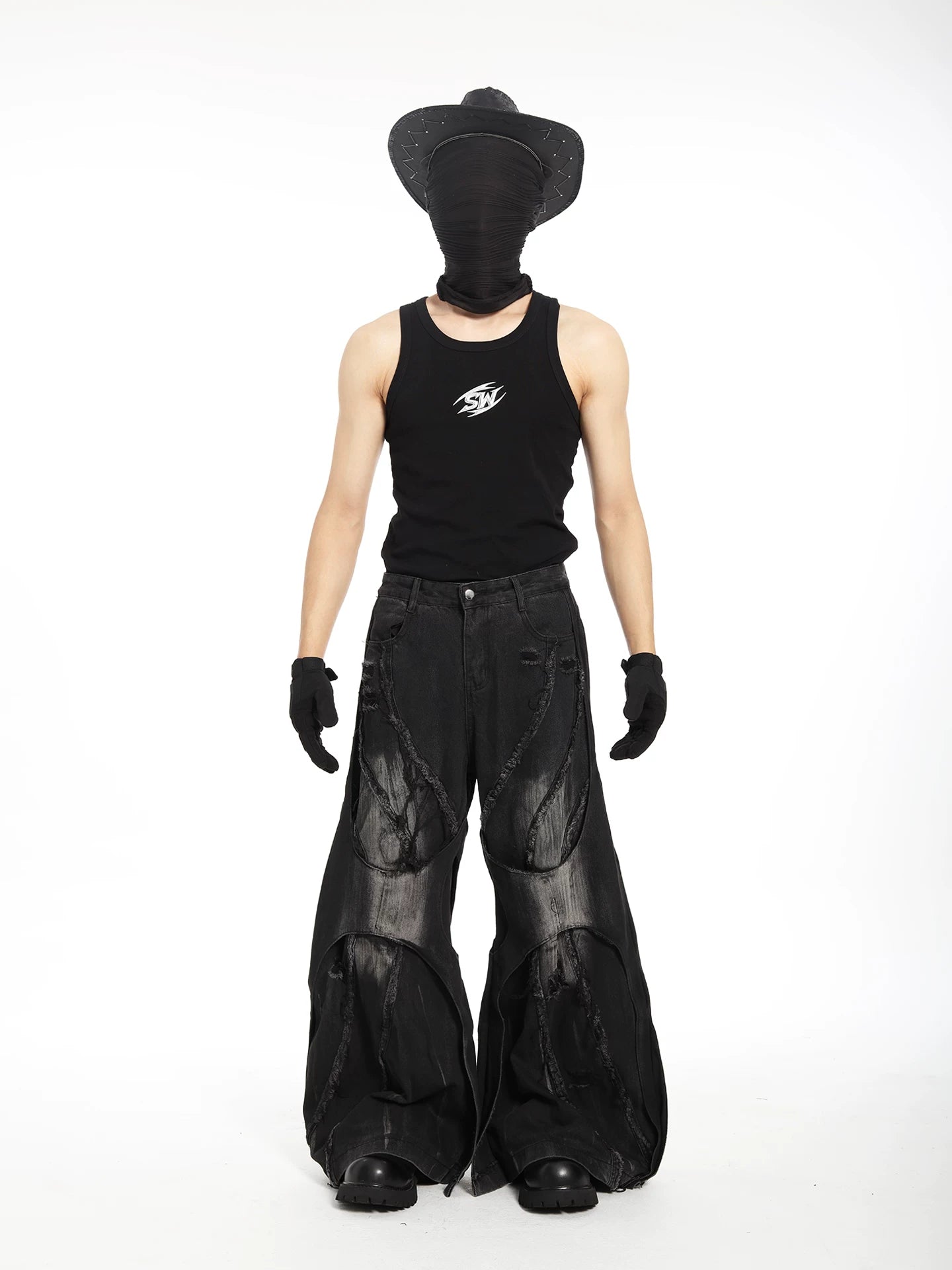 Riftcore Shredded Super-Flare Jeans